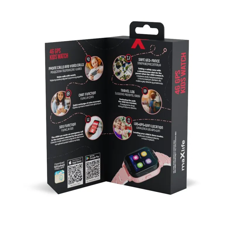 Maxlife pametni sat 4G MXKW-350 roze GPS WiFi