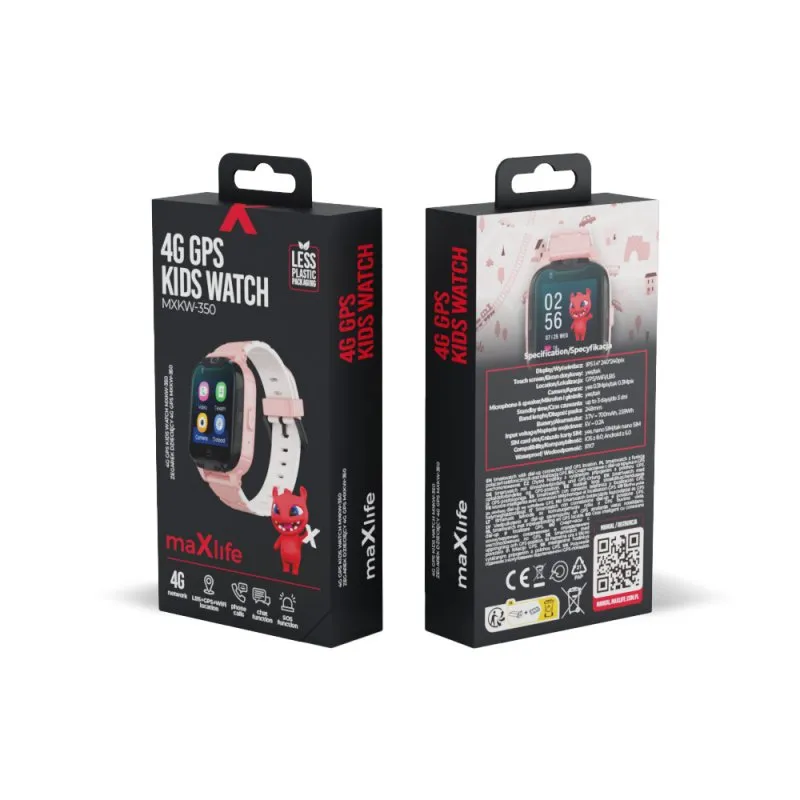 Maxlife pametni sat 4G MXKW-350 roze GPS WiFi