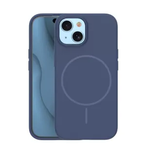 Futrola SILICONE THIN MAG za iPhone 15 (6.1) tamno plava