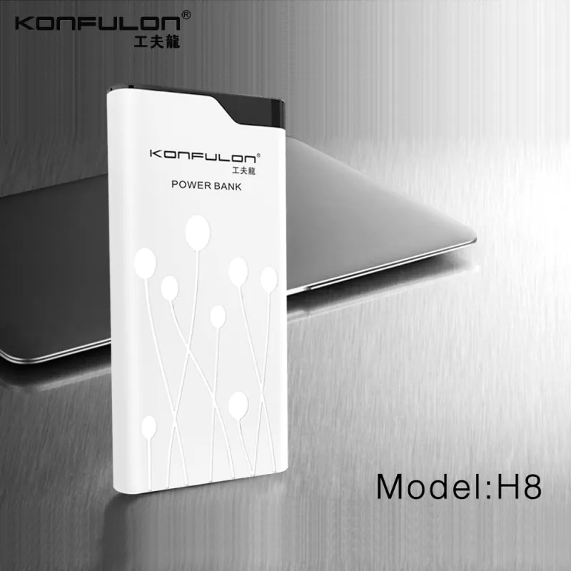 Power bank KONFULON H8 10000mAh sa dva USB led display bela