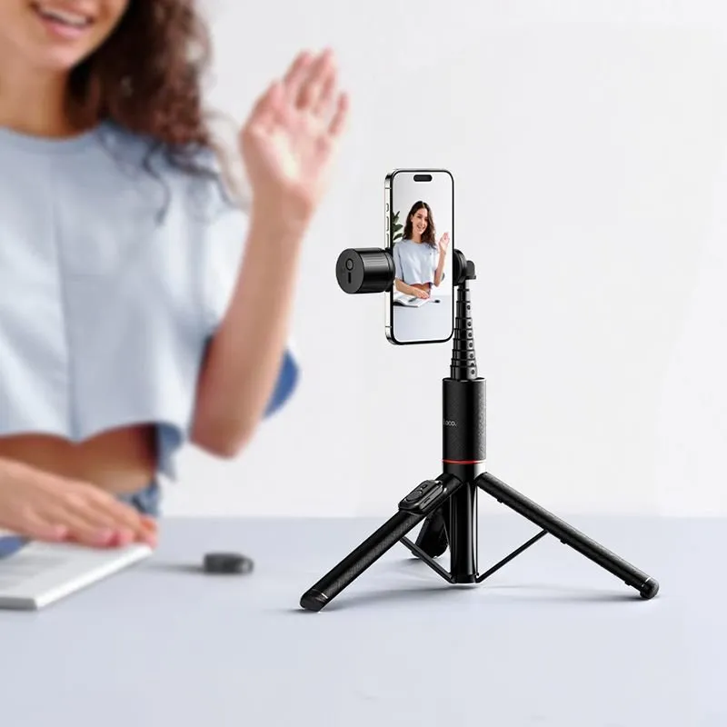 Selfie stap tripod sa daljinskim upravljacem + LED svetlom Hoco K34 crna