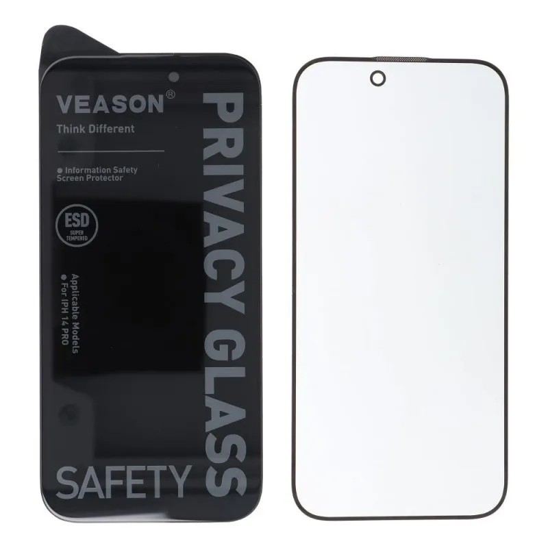 Zastitno staklo 6D Pro Privacy VEASON za iPhone 18 Pro crna