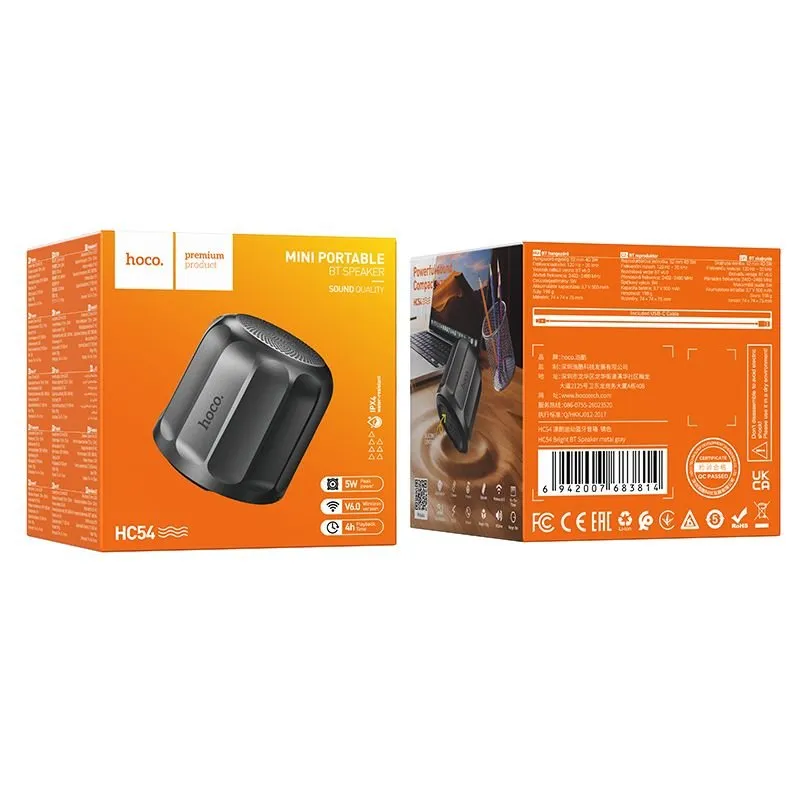 Bluetooth zvucnik 3W 4h Hoco HC54 metalno siva