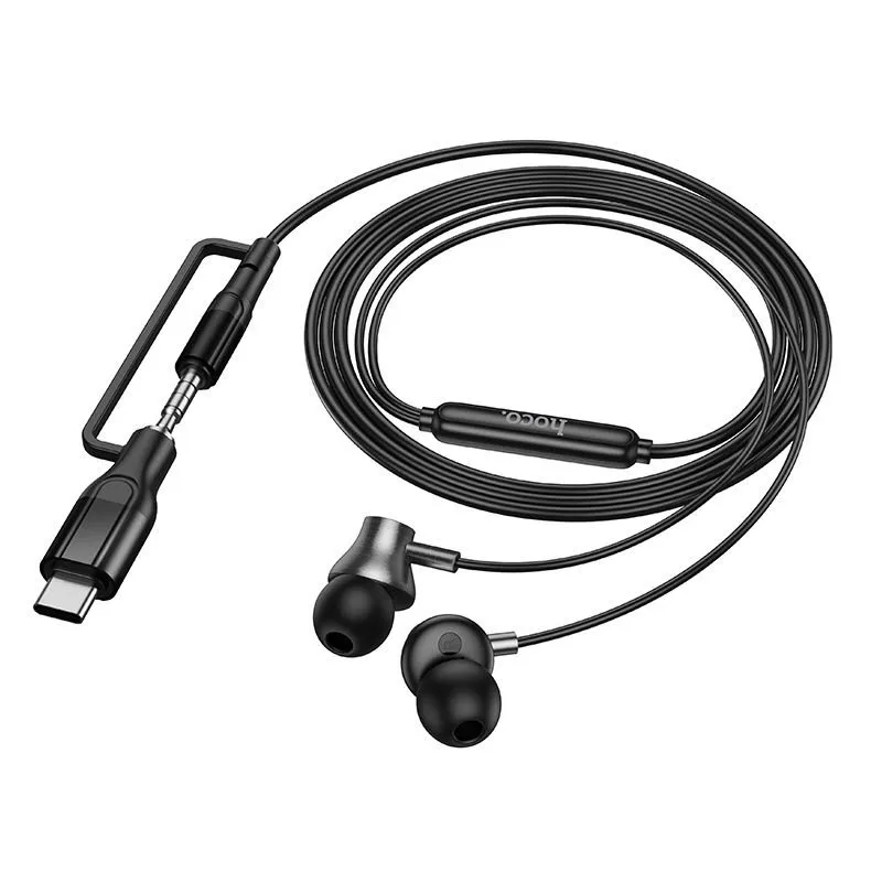 zicane slusalice sa mikrofonom Jack 3,5 mm/ USB-C Hoco M119A crna
