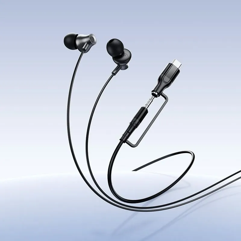 zicane slusalice sa mikrofonom Jack 3,5 mm/ USB-C Hoco M119A crna
