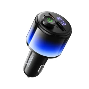 Bluetooth FM transmiter za auto Hoco 2 x USB-A + USB-C QC3.0 PD 42W E166 crna