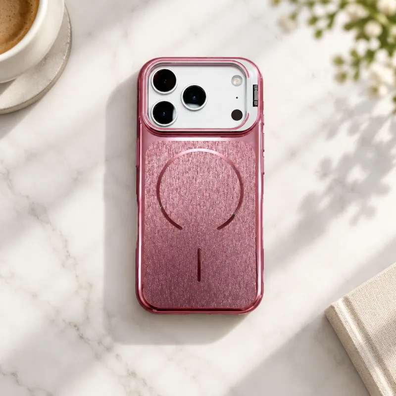 Futrola BRUSHED Magsafe (camera protection) za iPhone 17 Pro Max/ 18 Pro Max bordo