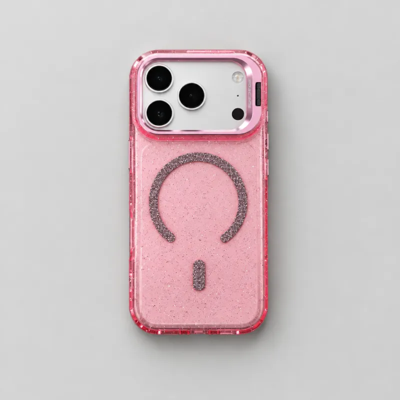 Futrola Sparcle MagSafe za iPhone 17/ iPhone 18 roze